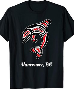 Native American Vancouver BC Red Orca Killer Whale T-Shirt