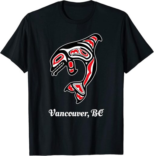 Native American Vancouver BC Red Orca Killer Whale T-Shirt