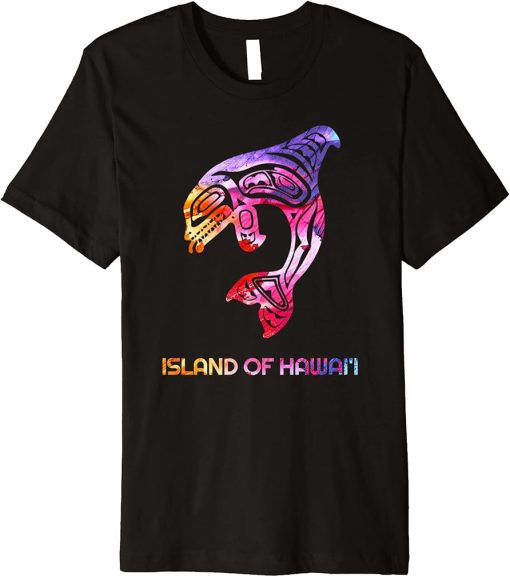 Tribal Island Of Hawai"i Orca Killer Whale Indigenous Native Premium T-Shirt