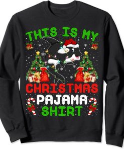 This Is My Christmas Pajama Shirt Orca Fish Christmas Sweatshirt