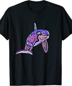 Orca Motif Whale Ocean Predator Animals Design Orcas T-Shirt