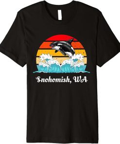 Vintage Snohomish WA Distressed Orca Killer Whale Art Premium T-Shirt